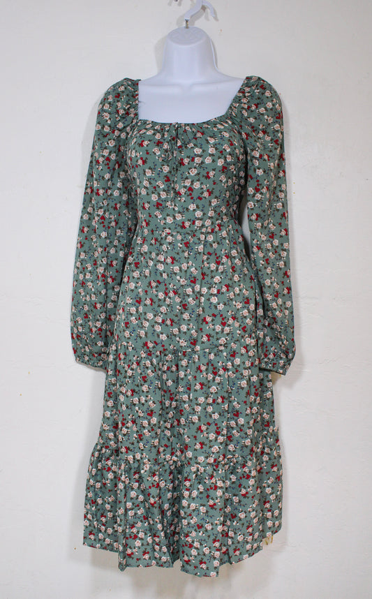 Forest Bloom Tiered Dress