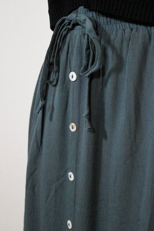 Forest Button-Front Skirt