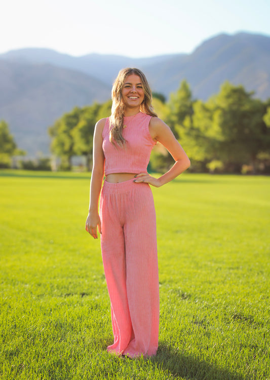 Rosewood Wide-Leg Pants