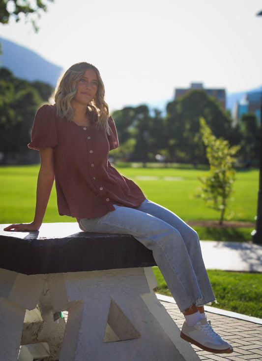 Mica Light Wash Straight Jeans