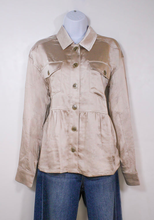 Mauve Cascade Ruffle Shirt