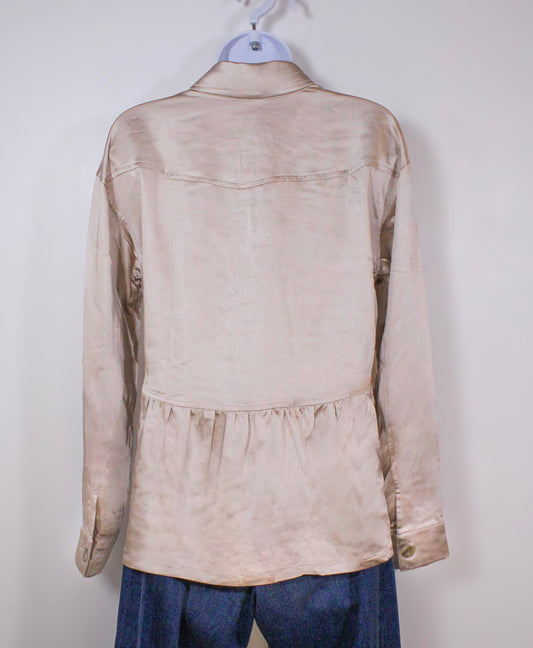Mauve Cascade Ruffle Shirt