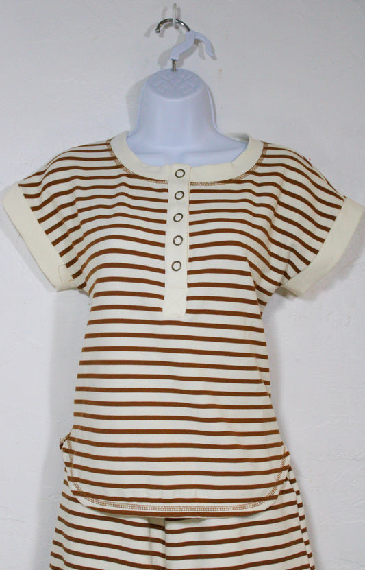 Café Stripe Shorts