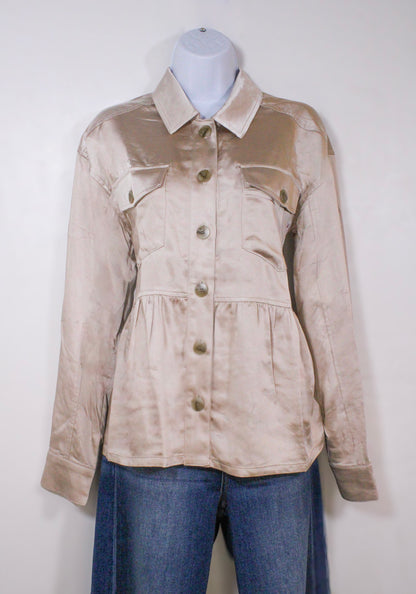 Mauve Cascade Ruffle Shirt