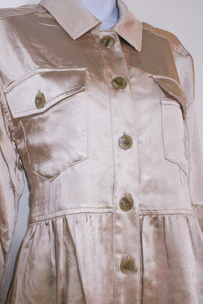 Mauve Cascade Ruffle Shirt
