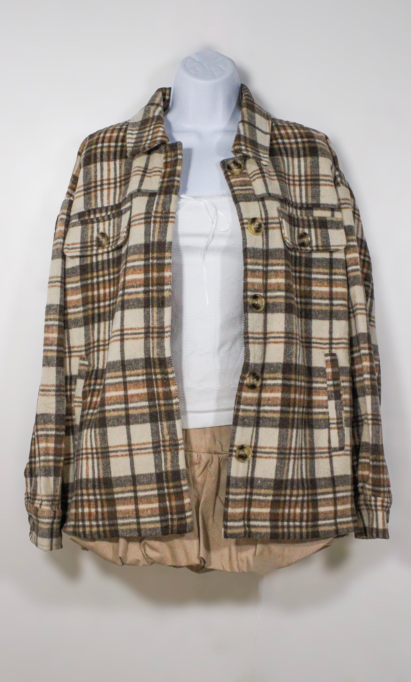 Autumn Oversized Flannel Shirt