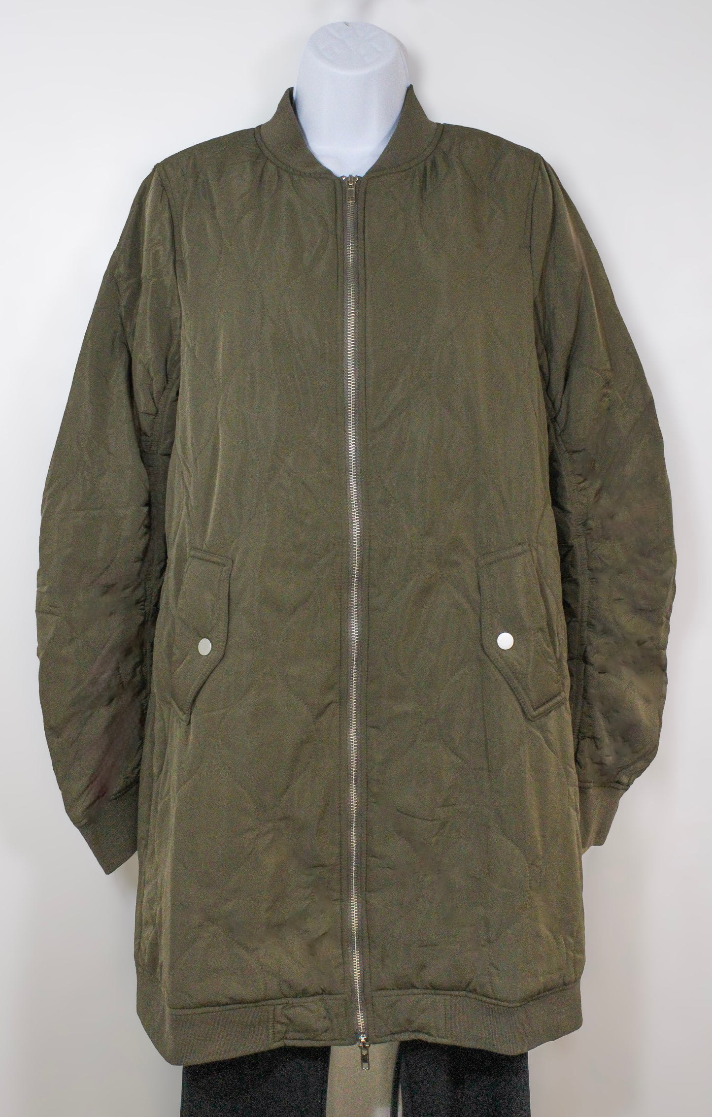 Army Green Midi Coat